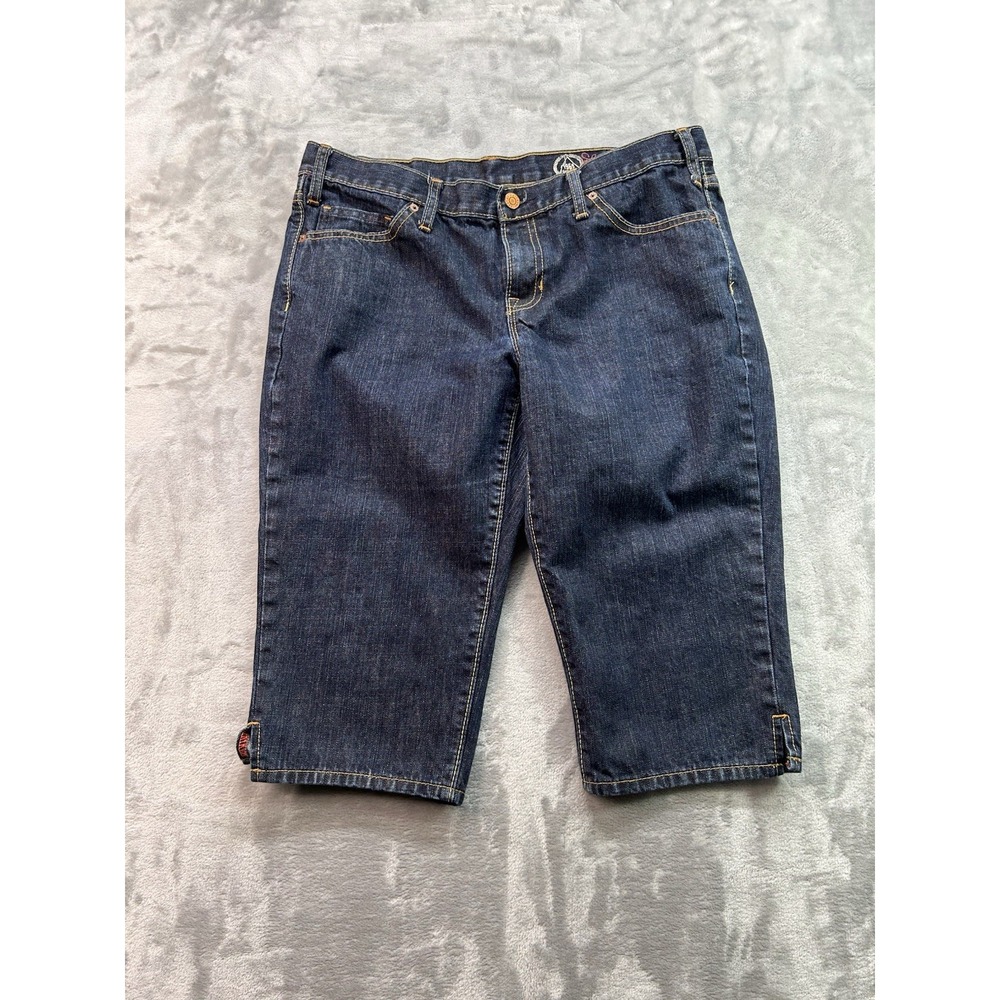 Vintage Y2K Gap 1969 Womens Sz 12 Blue Jeans Capri Dark Mid Rise Beach Summer